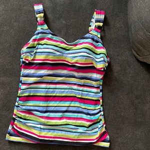 Tankini top with built in bra, D cup